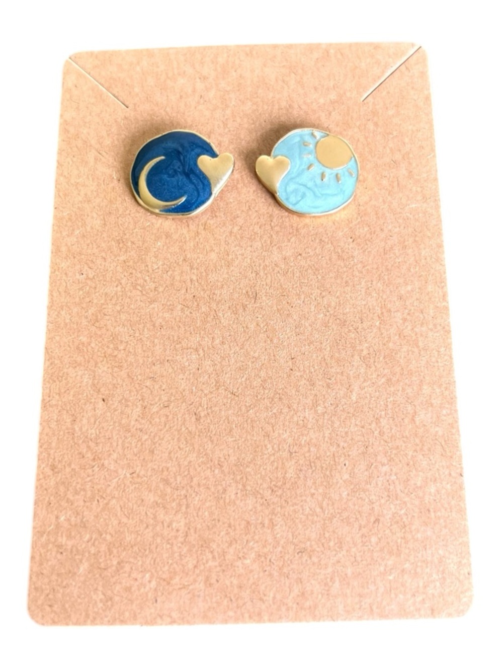 Day & Night Sun & Moon Enamel Earrings